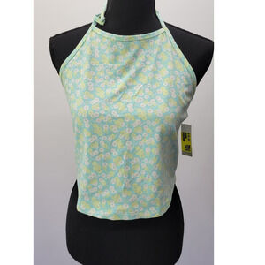 Nordstrom BP Summer Floral Halter Top Crop